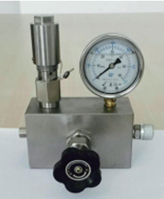Gas safety valve block